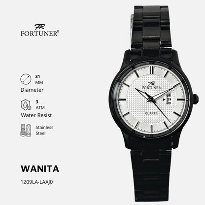 Fortuner Jam Tangan Wanita Analog Water Resist Rantai Stainless Alberta