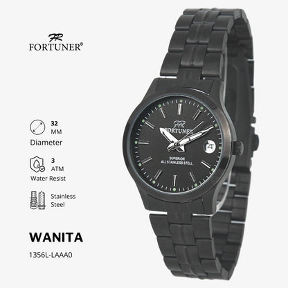 Fortuner Jam Tangan Wanita Analog Water Resist Superior All Stainless Tzifira