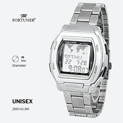 Fortuner Jam Tangan Pria Wanita DataBank Water Resistant Digital Unisex Parrish