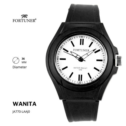 Fortuner Jam Tangan Analog Wanita Water Resistant Rubber Zehra