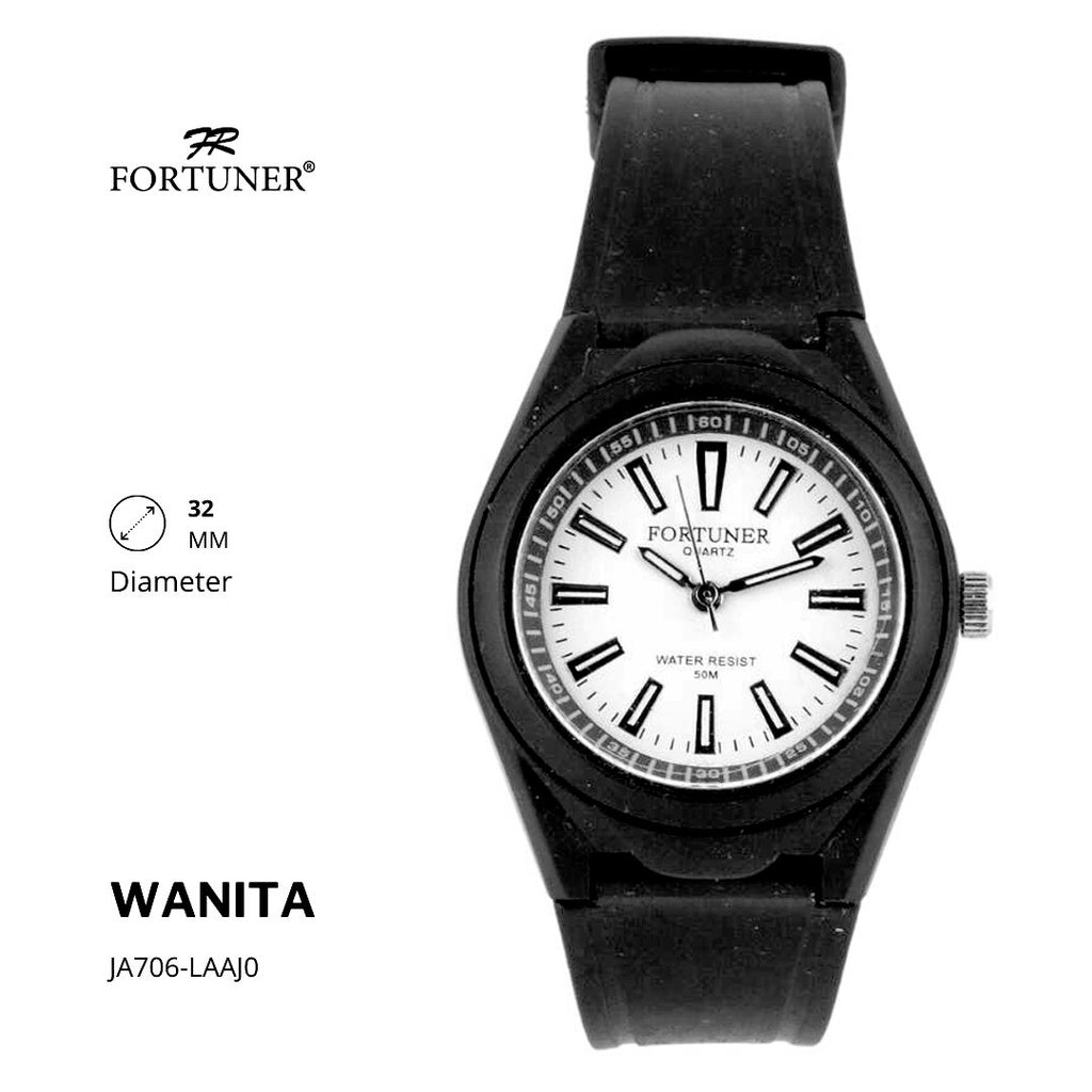 Fortuner Jam Tangan Analog Wanita Water Resistant Rubber Zalia