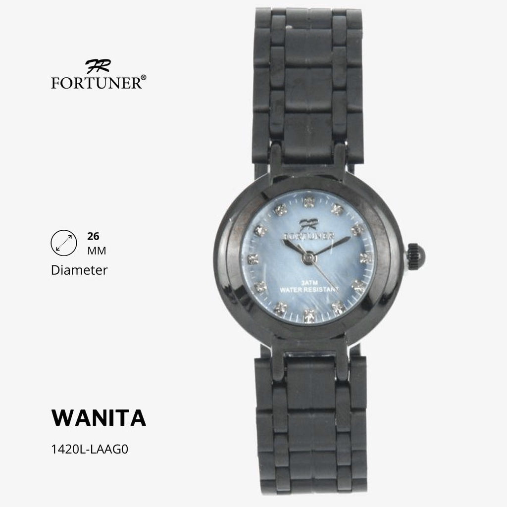 Fortuner Jam Tangan Analog Wanita Silver Gold Water Resistant Rantai Yessenia