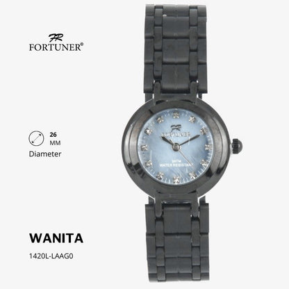 Fortuner Jam Tangan Analog Wanita Silver Gold Water Resistant Rantai Yessenia