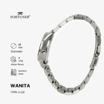 Fortuner Jam Tangan Wanita Analog Water Resist Superior All Stainless Tzira