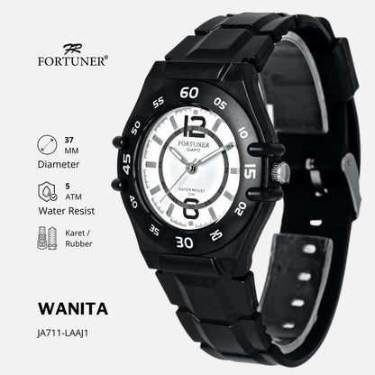 Fortuner Jam Tangan Fashion Analog Wanita Water Resistant Rubber Zuleima