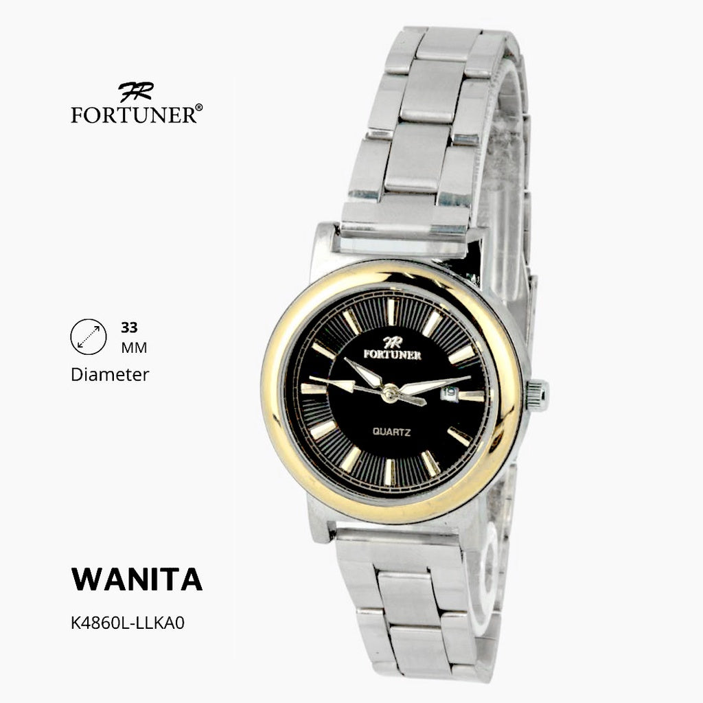 Fortuner Jam Tangan Fashion Analog Wanita Water Resistant Rantai Yoneko