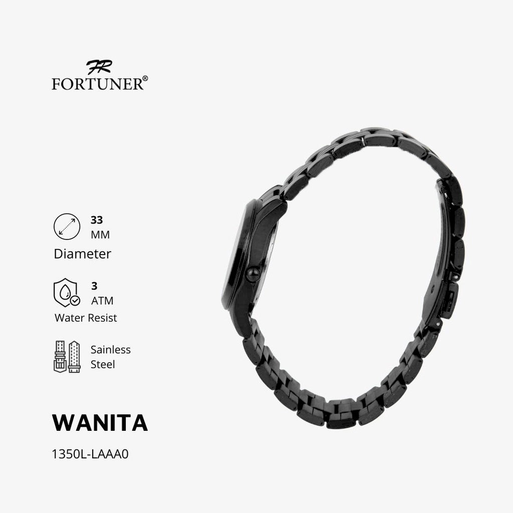 Fortuner Jam Tangan Wanita Analog Water Resist Superior All Stainless Tzipporah