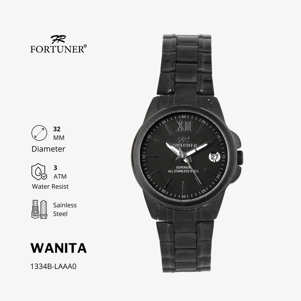 Fortuner Jam Tangan Wanita Analog Water Resist Superior All Stainless Tissaia