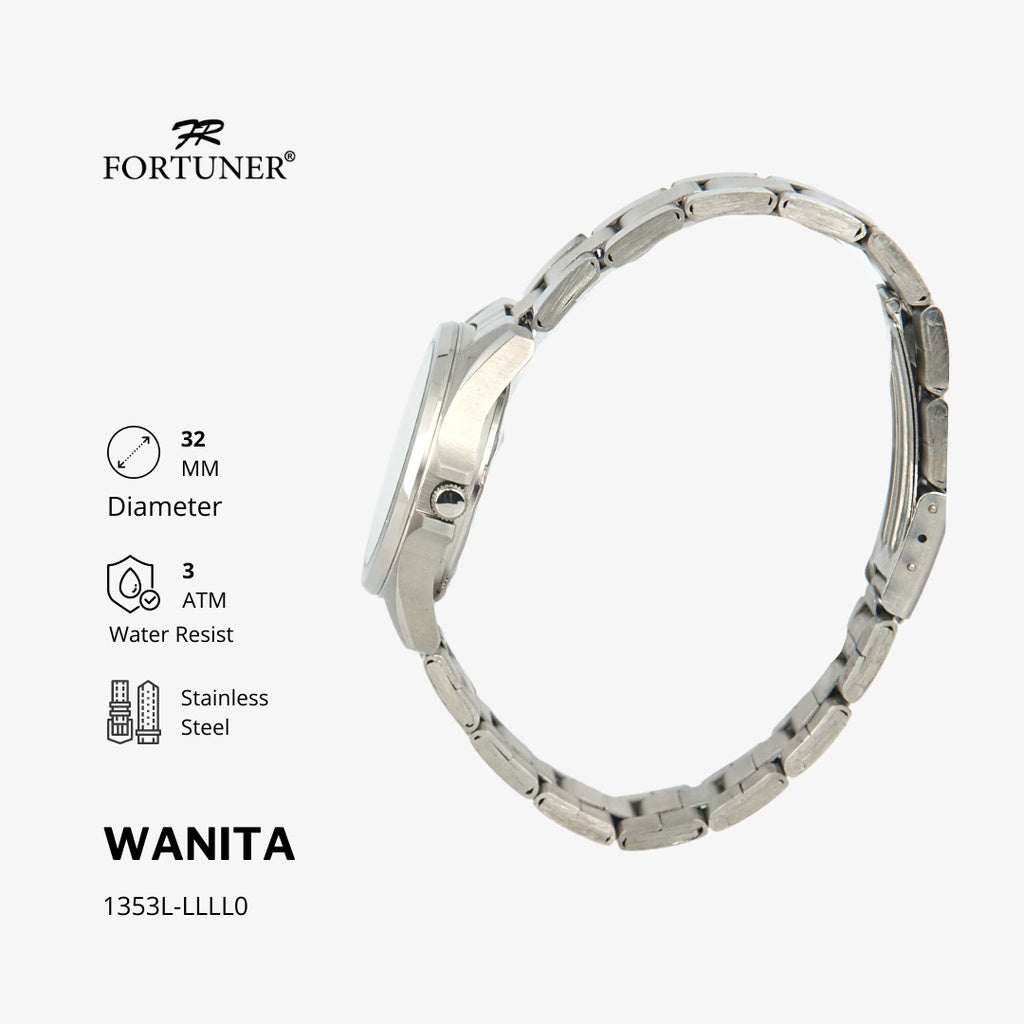 Fortuner Jam Tangan Wanita Analog Water Resist Superior All Stainless Tzila