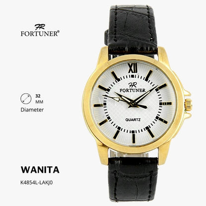 Fortuner Jam Tangan Classic Fashion Wanita Analog Kulit Ynesita