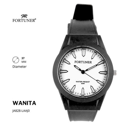 Fortuner Jam Tangan Analog Wanita Water Resistant Rubber Zalika