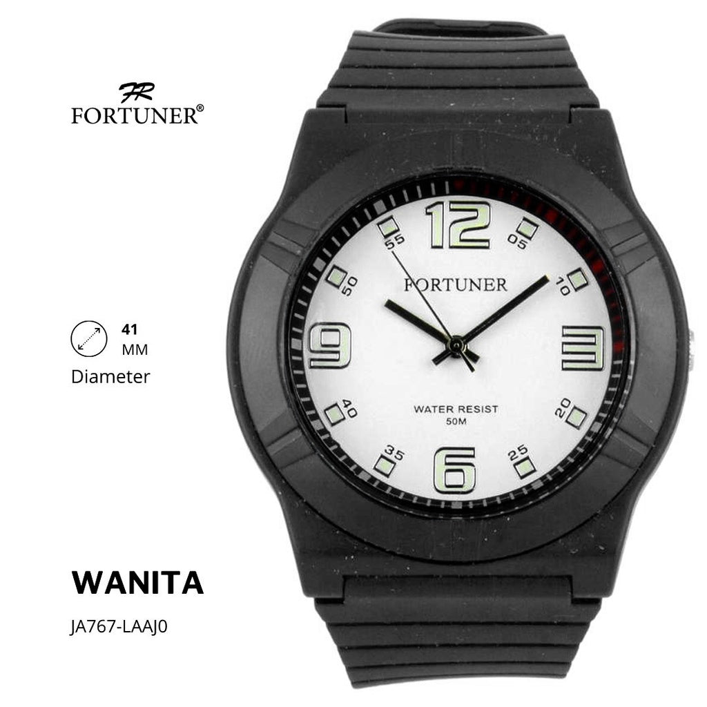 Fortuner Jam Tangan Sports Analog Wanita Water Resistant Rubber Zohara