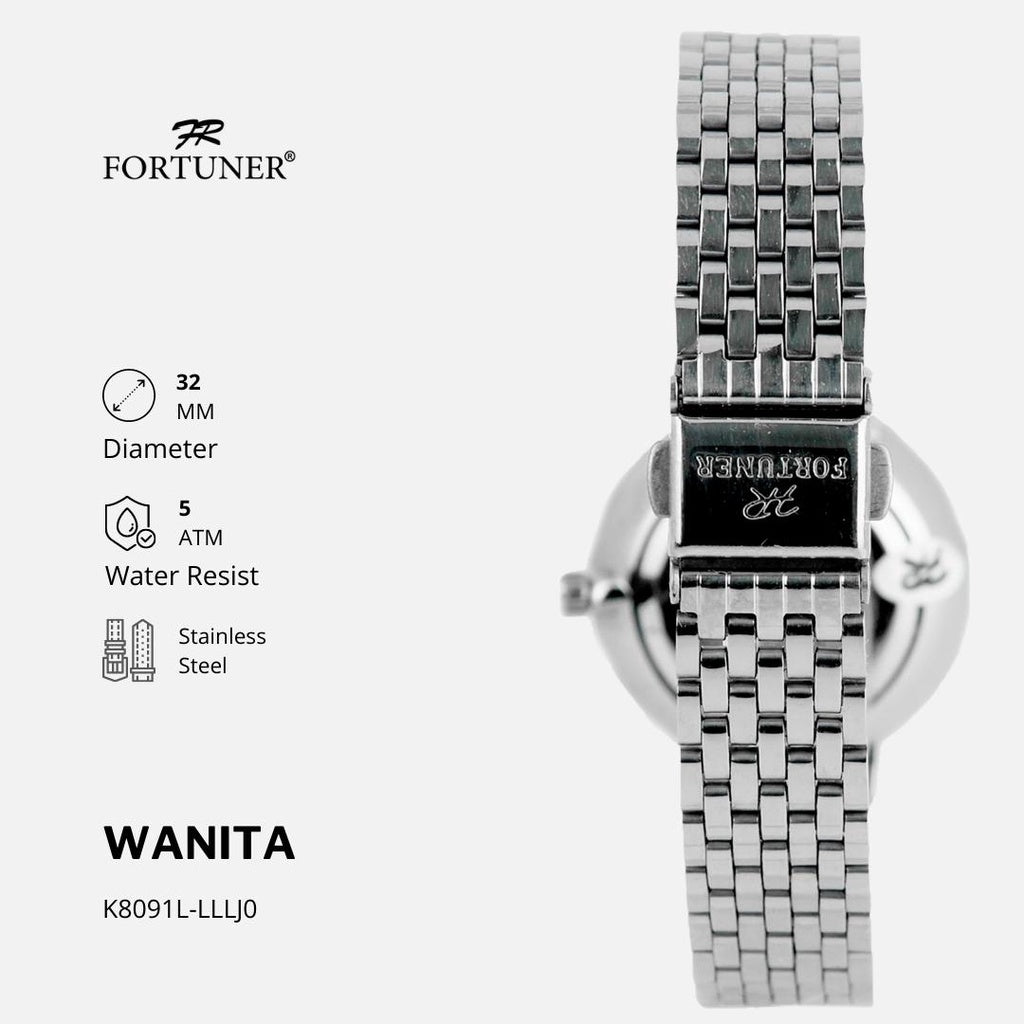 Fortuner Jam Tangan Wanita Water Resist Stainless Steel Belina