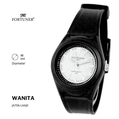 Fortuner Jam Tangan Analog Wanita Water Resistant Rubber Zalia