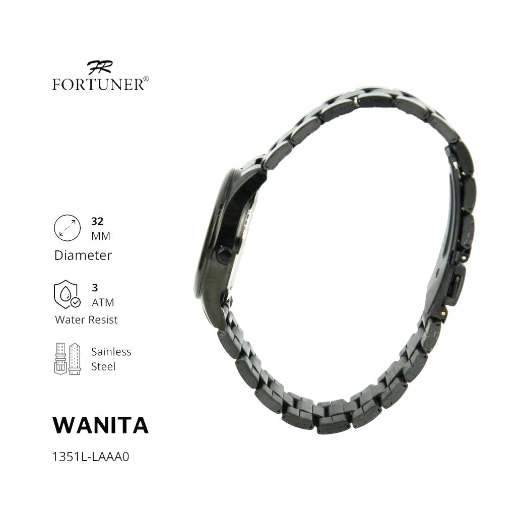 Fortuner Jam Tangan Wanita Analog Water Resist Superior All Stainless Tzili