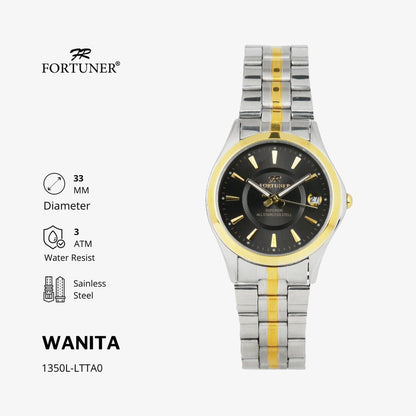 Fortuner Jam Tangan Wanita Analog Water Resist Superior All Stainless Tzipporah