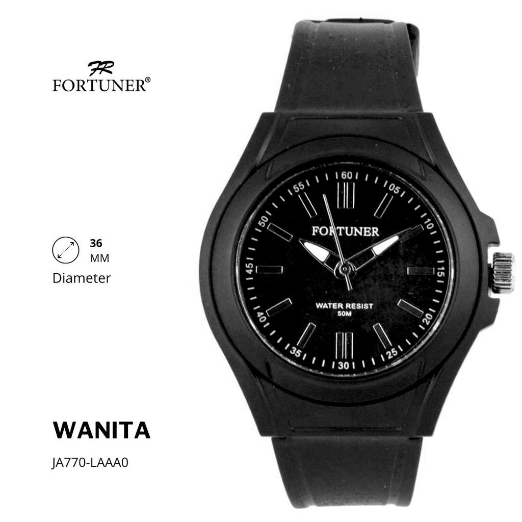 Fortuner Jam Tangan Analog Wanita Water Resistant Rubber Zehra