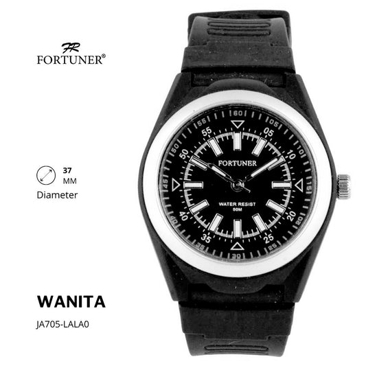 Fortuner Jam Tangan Analog Wanita Water Resistant Rubber Zosia