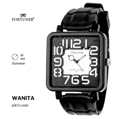 Fortuner Jam Tangan Analog Wanita Rubber Water Resistant Zhane