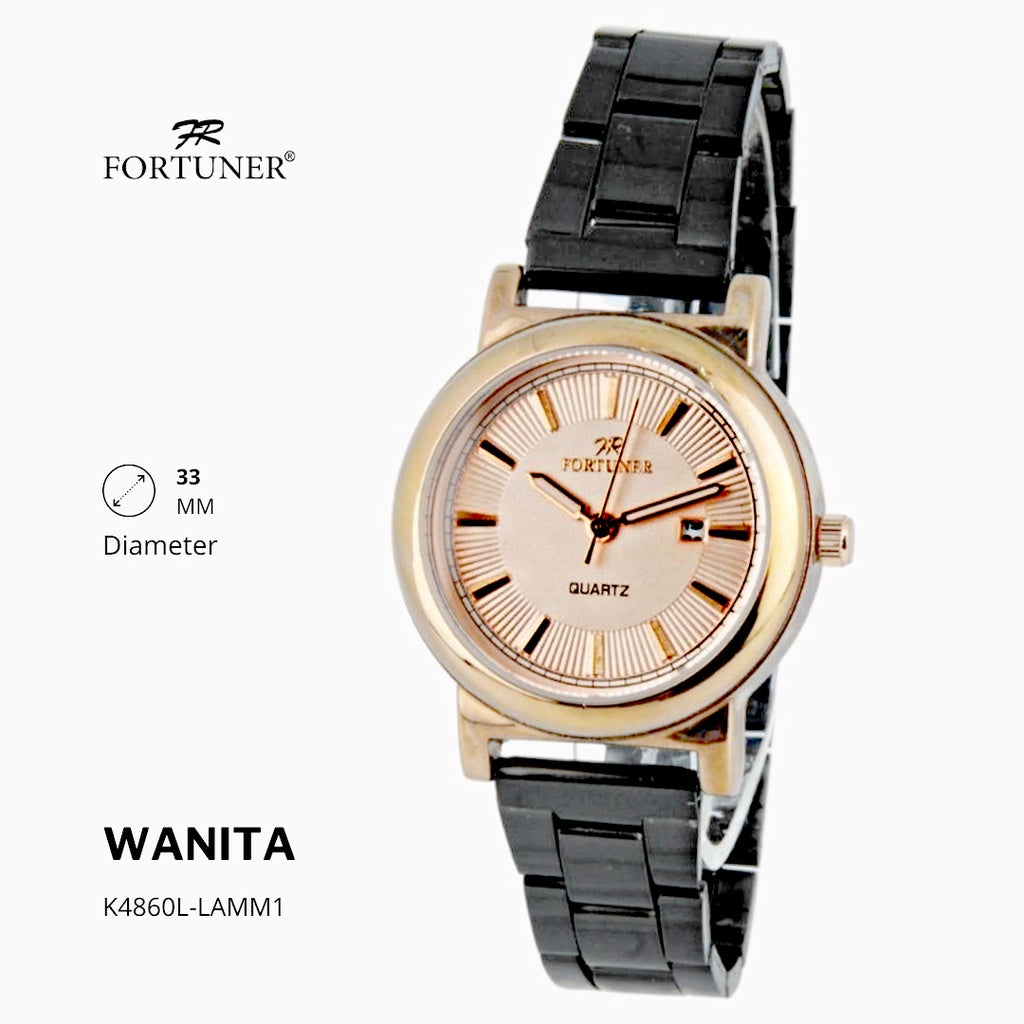 Fortuner Jam Tangan Fashion Analog Wanita Water Resistant Rantai Yoneko
