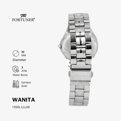 Fortuner Jam Tangan Wanita Analog Water Resist Superior All Stainless Tzipporah