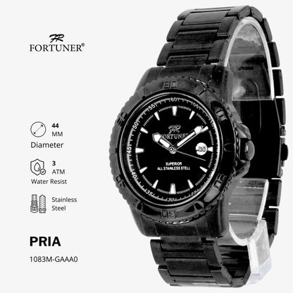 Fortuner Jam Tangan Pria Analog Water Resist Superior All Stainless Tynon