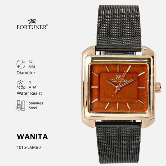 Fortuner Jam Tangan Analog Fashion Wanita Water Resist Malvina