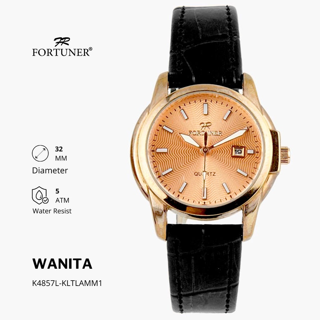 Fortuner Jam Tangan Analog Wanita Kulit Water Resistant Ysanna