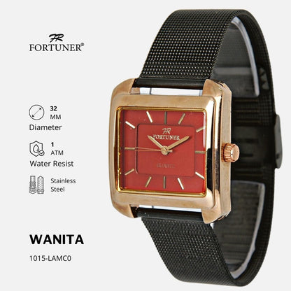 Fortuner Jam Tangan Analog Fashion Wanita Water Resist Malvina