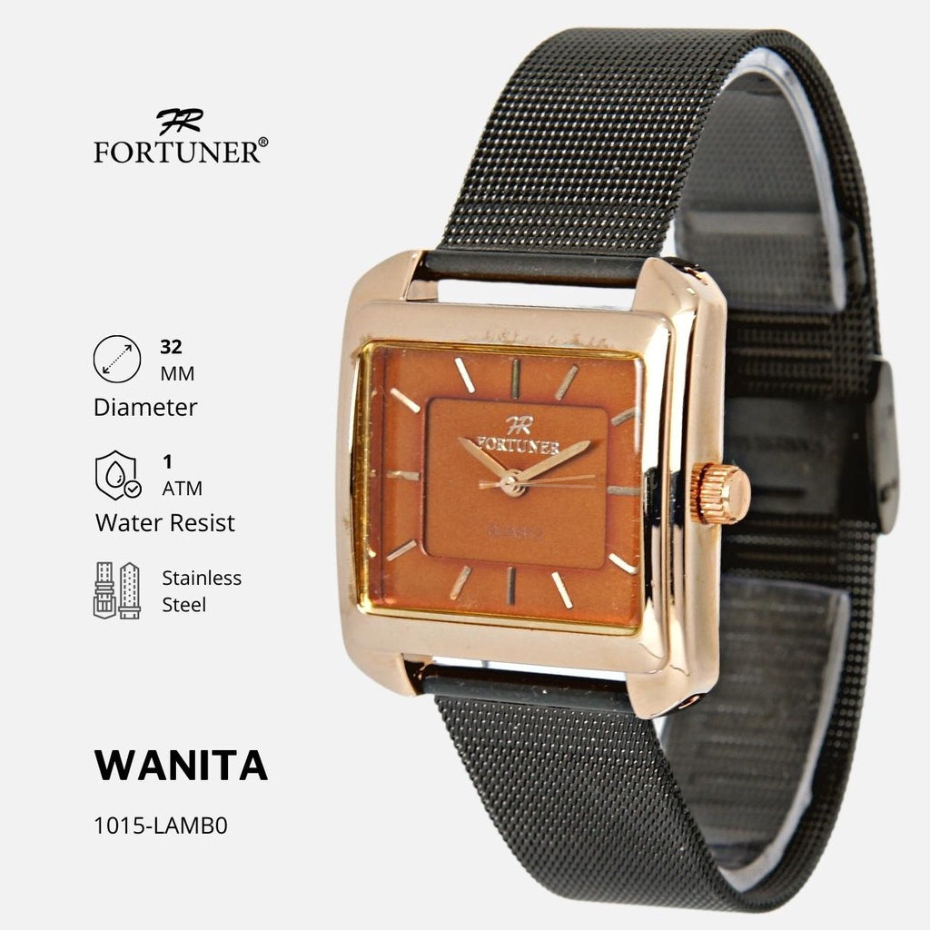 Fortuner Jam Tangan Analog Fashion Wanita Water Resist Malvina