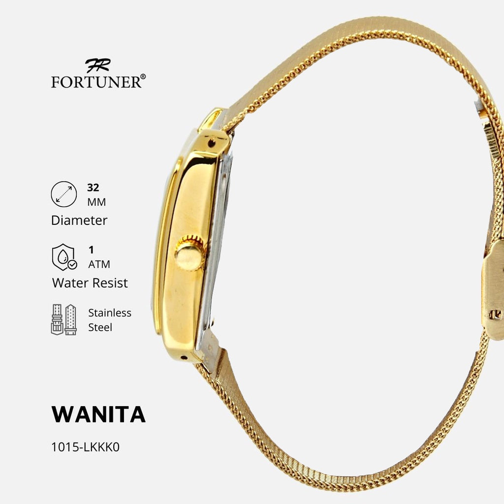 Fortuner Jam Tangan Analog Fashion Wanita Water Resist Malvina