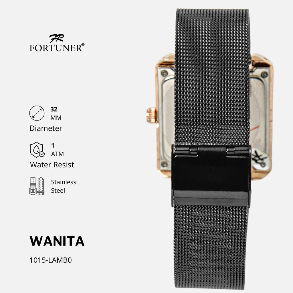 Fortuner Jam Tangan Analog Fashion Wanita Water Resist Malvina