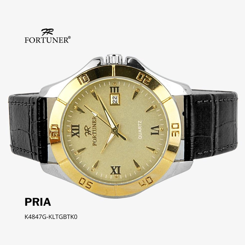 Fortuner Jam Tangan Analog Pria Klassik Romawi Kulit Water Resistant Amir